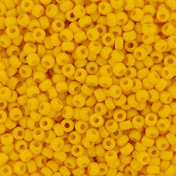 Miyuki 11 Round Seed Bead, 11-0404D, Opaque Dark Yellow, 13 grams