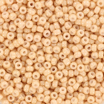 Miyuki 11 Round Seed Bead, 11-0597, Opaque Tan Luster, 13 grams