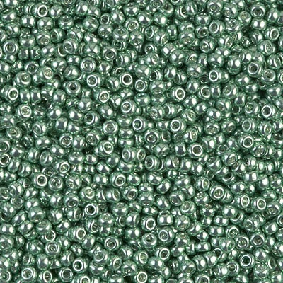 Miyuki 11 Round Seed Bead, 11-1074, Galvanized Sea Green, 13 grams