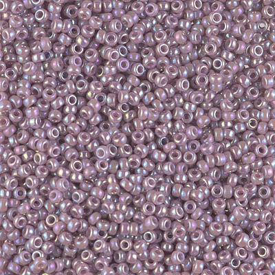 Miyuki 11 Round Seed Bead, 11-0478, Opaque Mauve AB, 13 grams