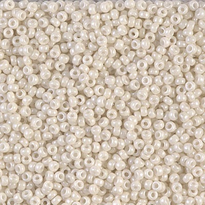 Miyuki 11 Round Seed Bead, 11-0600, Opaque Limestone Luster, 13 grams