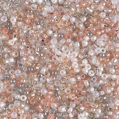 Miyuki 11 Round Seed Bead, 11-MIX-20, Mix - Moonstone, 22 grams