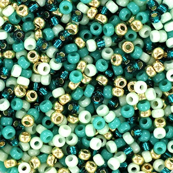 Miyuki 11 Round Seed Bead, Mix - Indian Blue, 22 grams