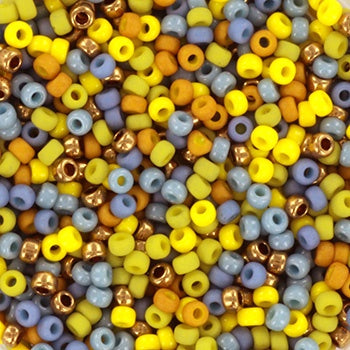 Miyuki 11 Round Seed Bead, Mix - Sunflower, 22 grams