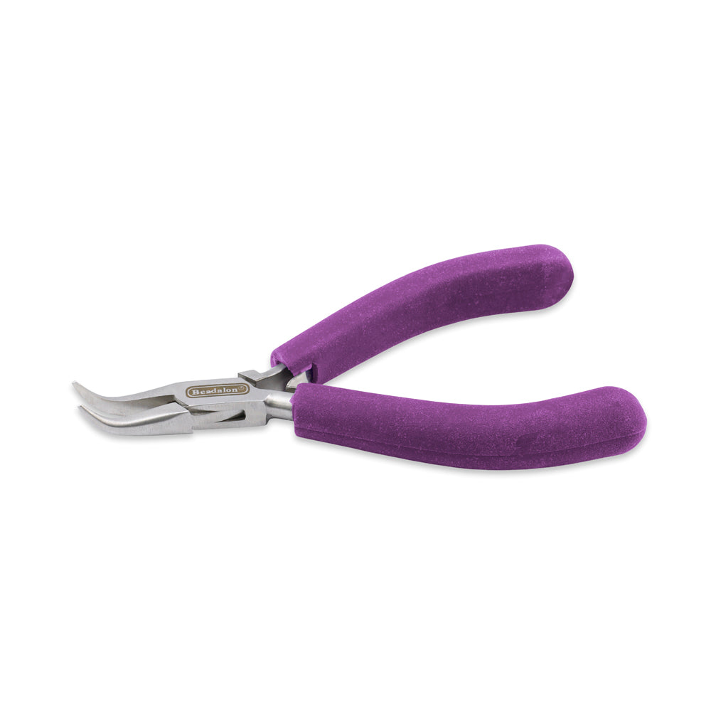 Beadalon Designer Series Pliers Kit, Purple Vinyl-Free Grips, 4 pc with Zip Pouch