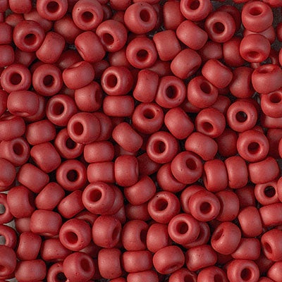 Miyuki 6 Round Seed Bead, 6-2040, Matte Metallic Brick Red, 10 grams