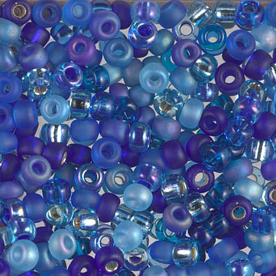 6/0 Miyuki Seed Beads, Mix - Blueberry Pie, 22 grams