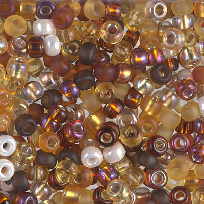 6/0 Miyuki Seed Beads, Mix - Golden Grains, 22 grams