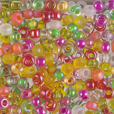 6/0 Miyuki Seed Beads, Mix - Flamingo Road, 22 grams