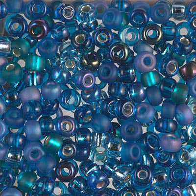 6/0 Miyuki Seed Beads, Mix - Deep Blue Sea, 22 grams