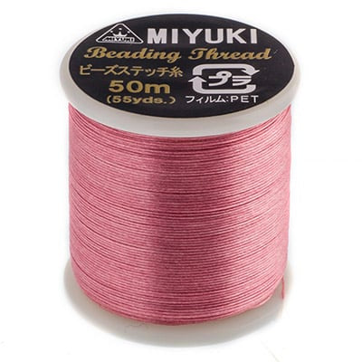 Pink Miyuki Nylon Beading Thread B, 50 meters