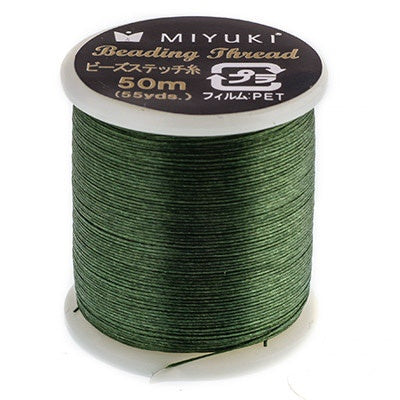 Green Miyuki Nylon Beading Thread B, 50 meters