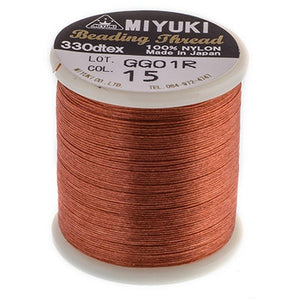 Nutmeg Miyuki Nylon Beading Thread B, 50 meters