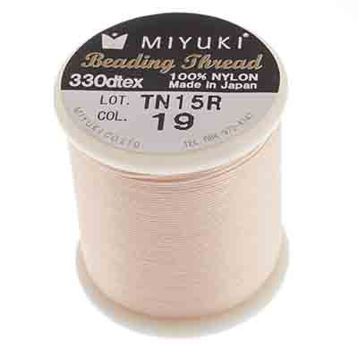 Peach Miyuki Nylon Beading Thread B, 50 meters