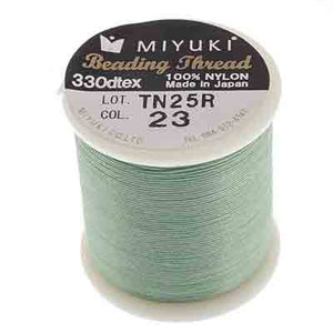 Mint Miyuki Nylon Beading Thread B, 50 meters