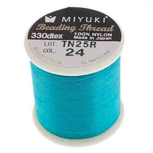 Turquoise Miyuki Nylon Beading Thread B, 50 meters