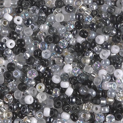 Miyuki 8 Round Seed Bead, Mix - Salt and Pepper, 22 grams