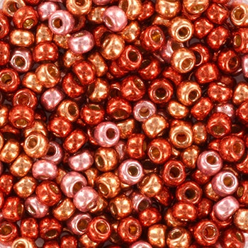 Miyuki 8 Round Seed Bead, Mix - Duracoat Galvanized Pink Confetti, 22 grams