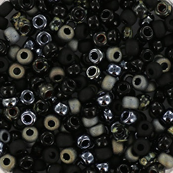 Miyuki 8 Round Seed Bead, Mix - Mysterious Darkness, 22 grams