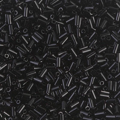 Miyuki 3mm (#1) Bugle Beads, Black , BGL1-401, 8.5 grams