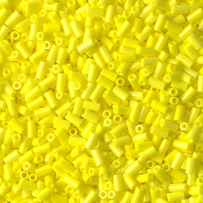 Miyuki 3mm (#1) Bugle Beads, Opaque Yellow , BGL1-404, 8.5 grams