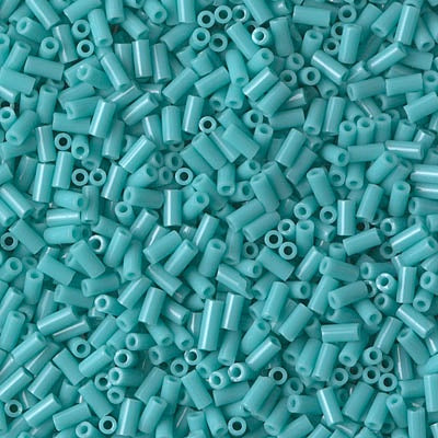 Miyuki 3mm (#1) Bugle Beads, Opaque Turquoise Green , BGL1-412, 8.5 grams