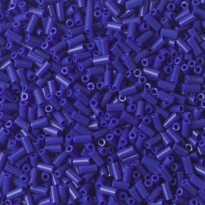 Miyuki 3mm (#1) Bugle Beads, Opaque Cobalt , BGL1-414, 8.5 grams