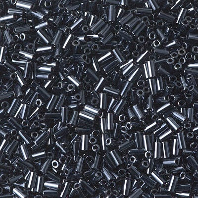 Miyuki 3mm (#1) Bugle Beads, Gunmetal, BGL1-451, 8.5 grams