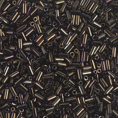 Miyuki 3mm (#1) Bugle Beads, Metallic Brown Iris , BGL1-458, 8.5 grams