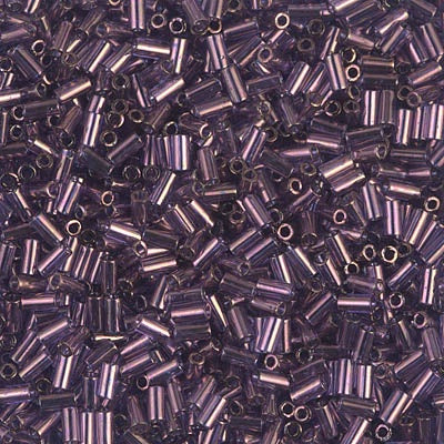 Miyuki 3mm (#1) Bugle Beads, Violet Gold Luster , BGL1-1884, 8.5 grams