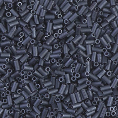 Miyuki 3mm (#1) Bugle Beads, Matte Gunmetal , BGL1-2001, 8.5 grams