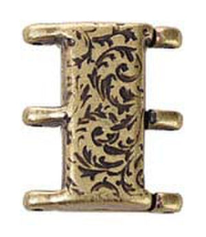 Nisida III, 8/0 Magnetic Clasp Antique Brass Plate, 1 piece