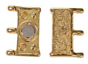 Nisida III, 8/0 Magnetic Clasp Gold Plate, 1 piece