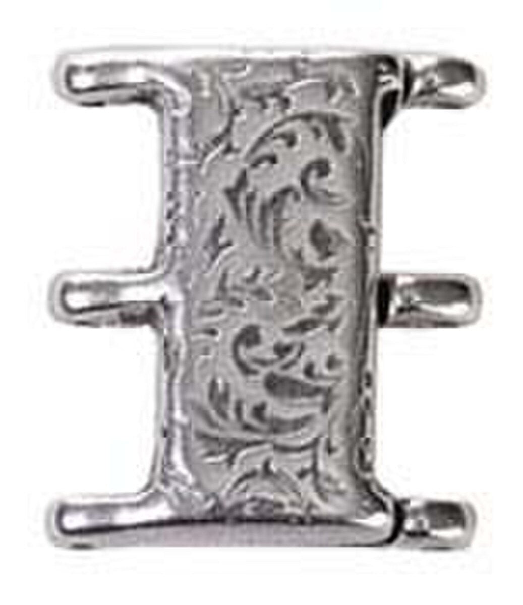 Nisida III, 8/0 Magnetic Clasp Antique Silver Plate, 1 piece