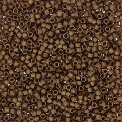 Miyuki Delica Bead Size 11, DB0322L, Matte Metallic Light Bronze, 5 grams