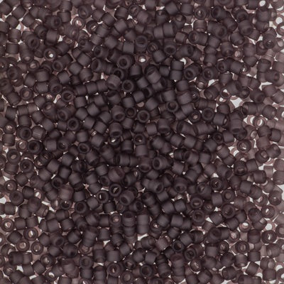 Miyuki Delica Bead Size 11, DB2405, Matte Transparent Dark Smoky Amethyst, 5 grams