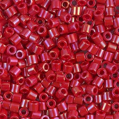 Miyuki Delica Bead 8/0, DBL0214, Opaque Red Luster, 8 grams