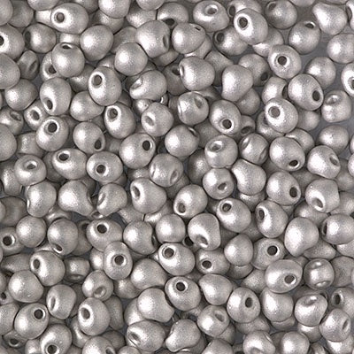 Miyuki 3.4mm Drop Bead, Matte Palladium Plated, #194F, 5 grams