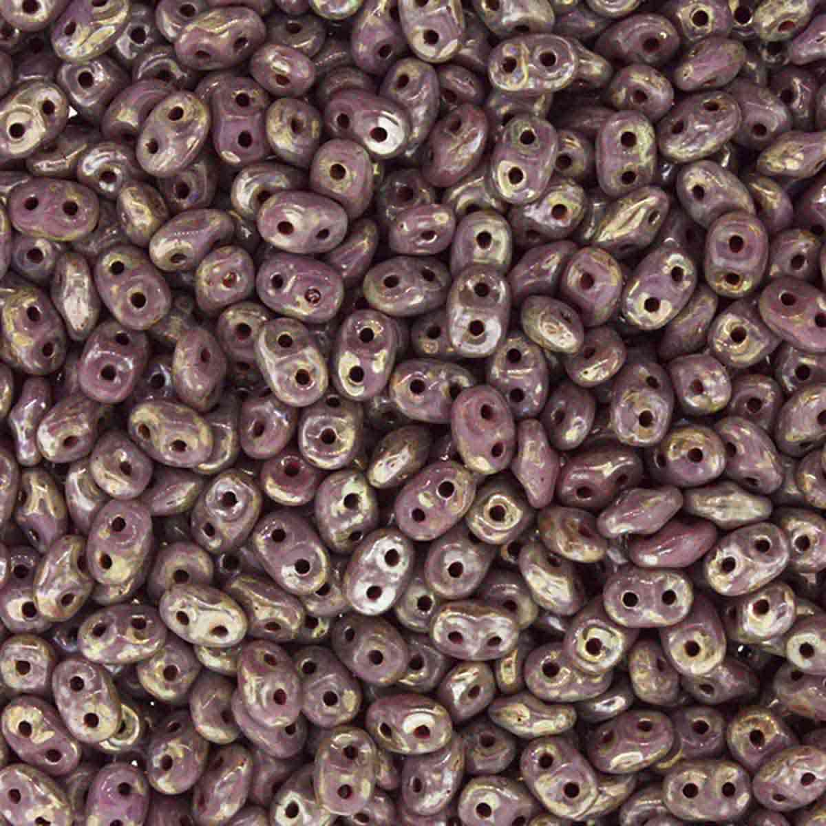 MiniDuo Beads, Opaque Violet/Picasso, MSD2302-43400, 8 grams