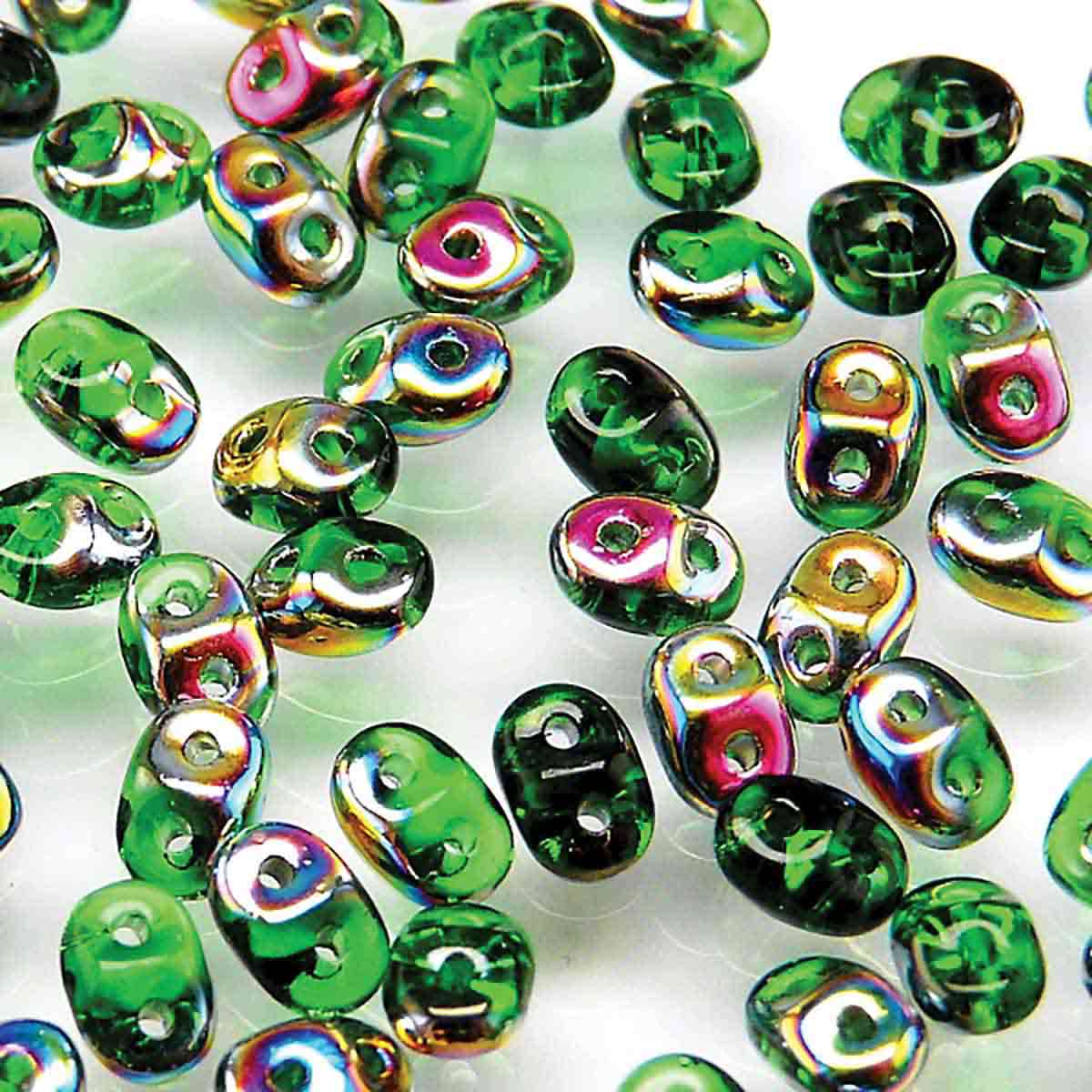 MiniDuo Beads, Chrysolite Vitrail, MSD5005-28101, 8 grams