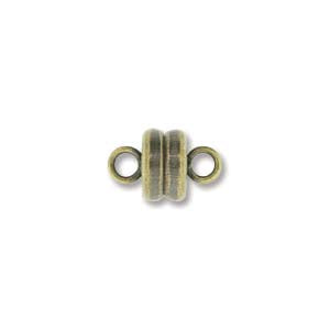 Magnetic Clasp 6mm Antique Brass Plate, 3 sets