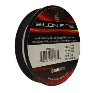 S-Lon Fire Beading Thread 4lb Crystal 125 Yards