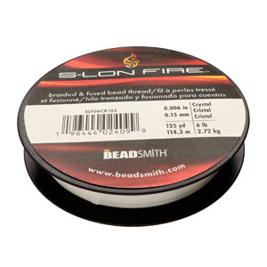 S-Lon Fire Beading Thread 6lb Crystal 125 Yards