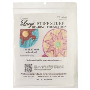 Lacy's Stiff Stuff 3.5 inch Diameter Circle Beading Foundation, White (6 pieces)