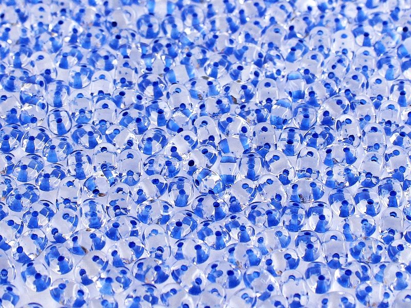 MiniDuo Beads, Crystal Blue Lined, MSD0003-44836, 8 grams