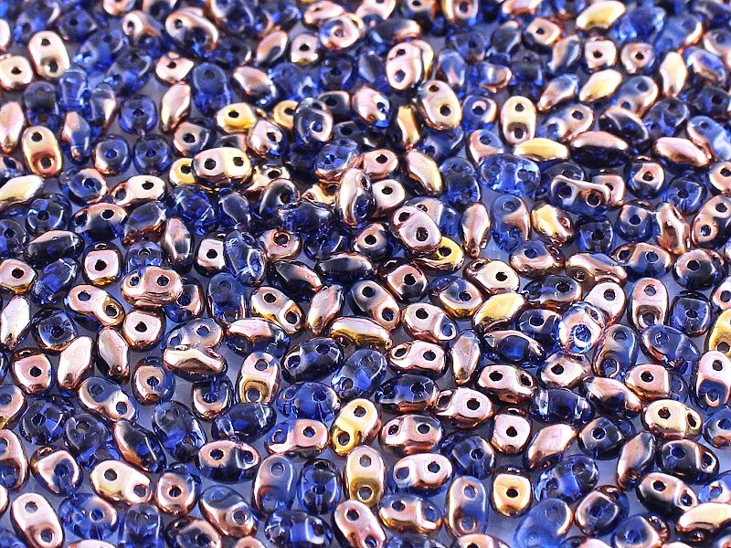 MiniDuo Beads, Sapphire Capri Gold, MSD3006-27101, 8 grams