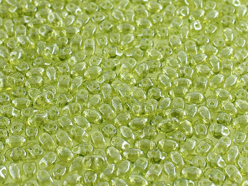 MiniDuo Beads, Olivine White Luster, MSD5023-14400, 8 grams