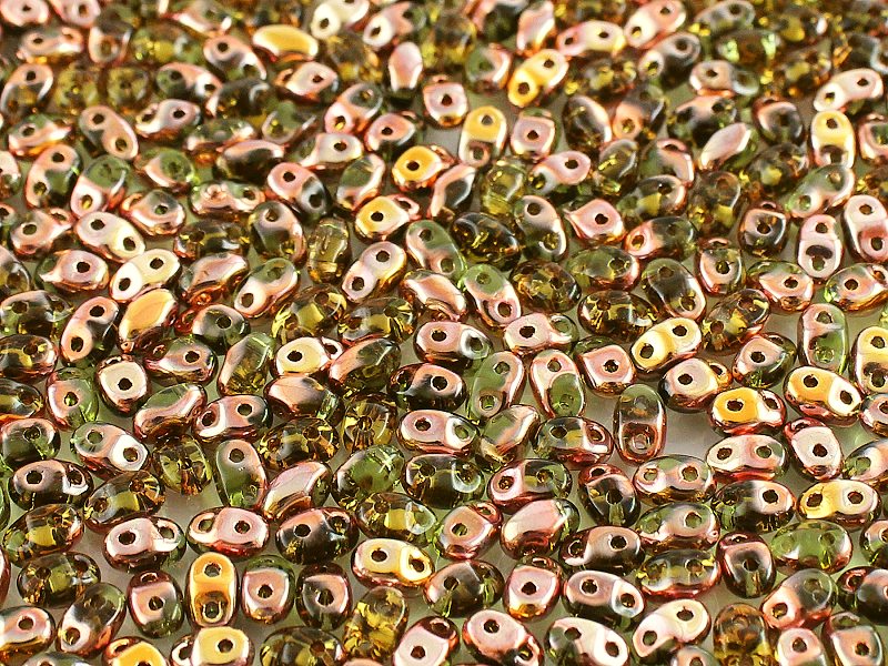 MiniDuo Beads, Olivine Capri Gold, MSD5023-27101, 8 grams