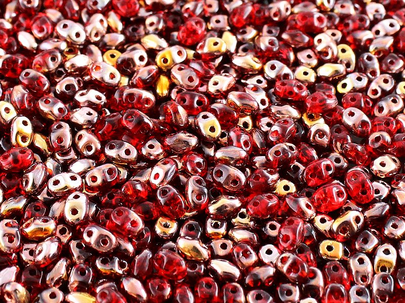 MiniDuo Beads, Ruby Capri Gold, MSD9008-27101, 8 grams