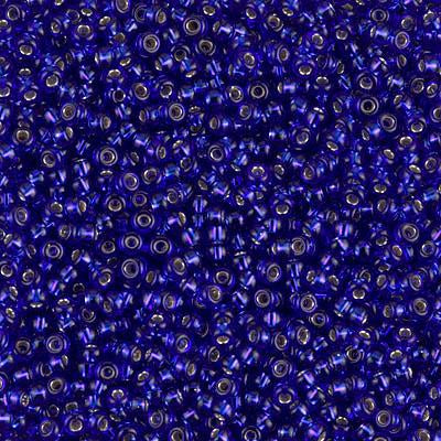 Miyuki 11 Round Seed Bead, 11-20, Silver Lined Cobalt